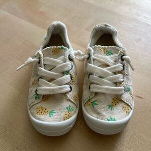 Kids Pineapple Print Canvas Shoes